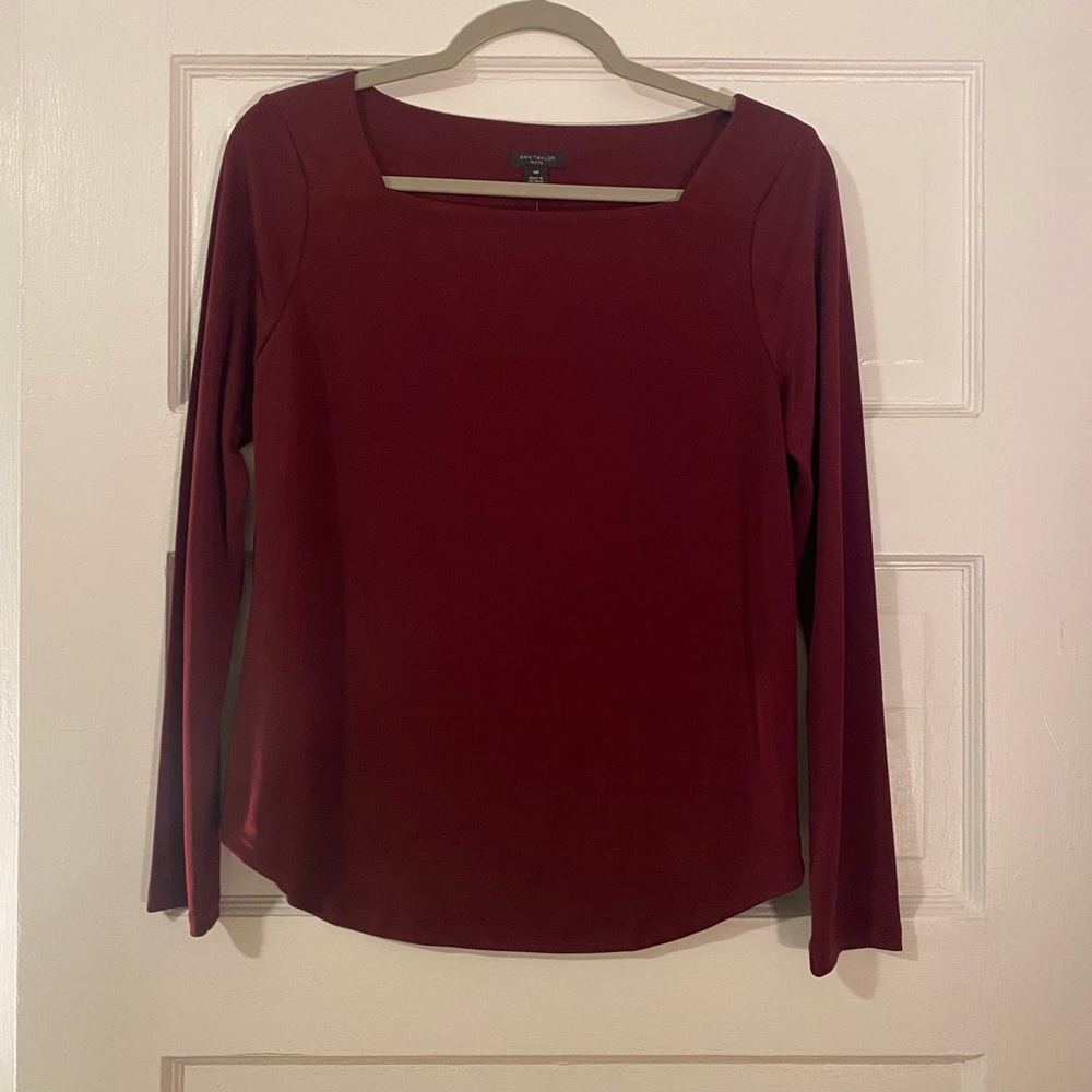 Ann Taylor Maroon Blouse - New with Tags!